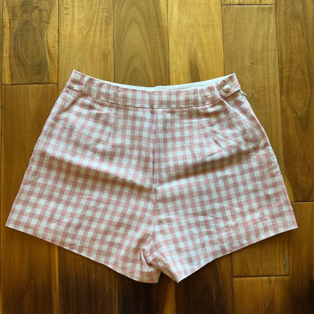 Posse Pink Gingham High Waist Shorts - Picture 8 of 10